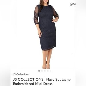 JS Collections Midnight Blue Long Sleeve Dress
